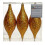 Premier Premier 3 Pack 18cm Glitter Cones Christmas Tree Hanging Decoration - Gold 1