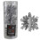 3Pk Snow White Silver Hanging 3D Glitter Snowflakes - 7cm 1