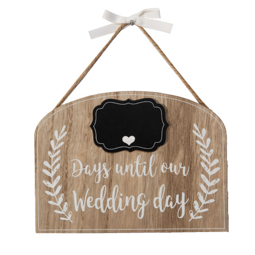 Celebrations Love Story '.... Days Until our Wedding' Countdown Plaque with Chalk