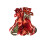 Snow White Christmas Foil Ceiling Decorations - Red & Gold 30cm Bell 1