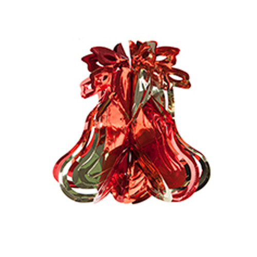 Snow White Christmas Foil Ceiling Decorations - Red & Gold 30cm Bell