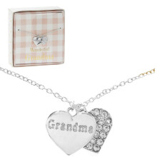 Mad Dots Silver Double Heart Charm Bracelet - Wonderful Grandma
