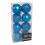 8pk Blue Plain & Glittery 50mm Baubles | Christmas Tree Decorations 1