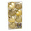 Christmas Decoration 8 Pack 50mm Glitter / Plain Hearts - Gold 1