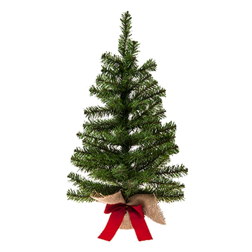 60cm Table Top Christmas Tree with Burlap Base Indoor Use - 510036