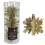 Christmas 3 Pack 3D Glitter Snowflakes 7cm Hanging Decorations - Gold 1
