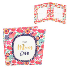 Breton Collection Paperwrap Folding Double Frame - Best Mum Ever
