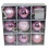 Premier Shatterproof Christmas Tree Decoration - 9 Pack 80mm Baubles - Pink 1