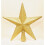 Christmas Decoration Tree Top 200mm Shatterproof Glitter Star - Gold 1