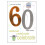 Age Birthday Card with Envelope Shiny Number Design - Gold 60th 1