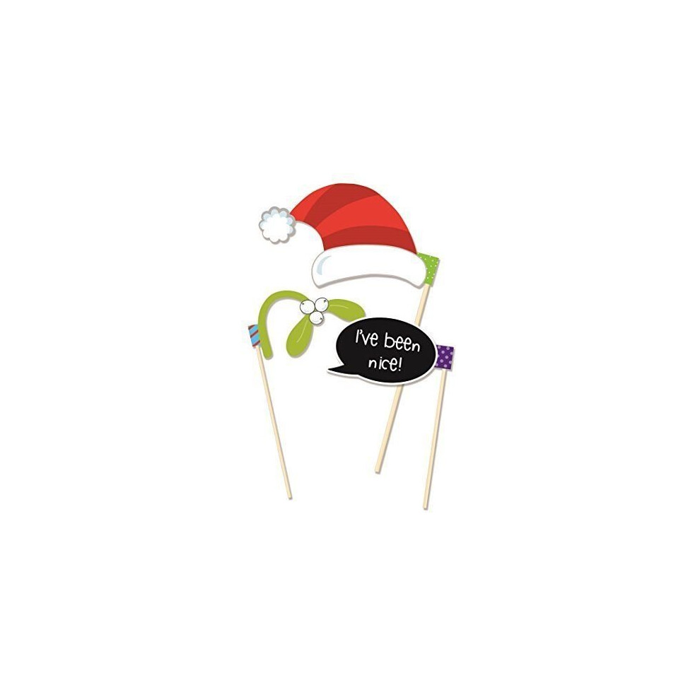Anker Pack Of 6 Festive Christmas Photo Booth Selfie Props Party Fun