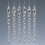 Christmas Tree Decoration 6 Pack Clear Glass Twisted Icicles 1