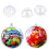 Fillable Clear Plastic Christmas Tree Baubles with Hanging Ribbon - 6 Pack Mini 40mm 2