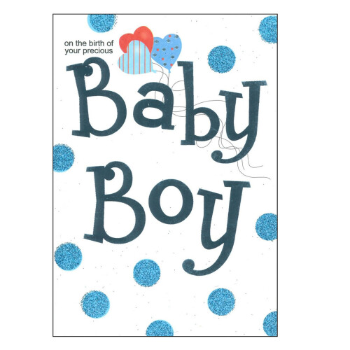 Greeting Card with Envelope - Lets Party Range - LP5015 Baby Boy Blue