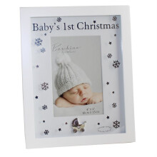 Bambino Unisex Babys 1st Christmas White Photo Frame - CG1100