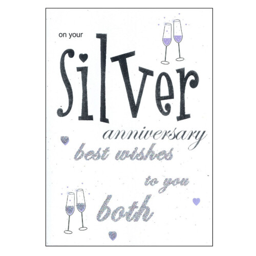 Greeting Card with Envelope - Silver Anniversary LP5037