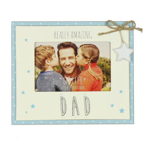 Love Life MDF Double Layer 6'x4' Photo Frame - Amazing Dad