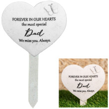 Thoughts Of You 'Heart' Graveside Stake - Dad
