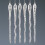 Christmas Tree Decoration 6 Pack Frosted Glass Wavy Icicles 1