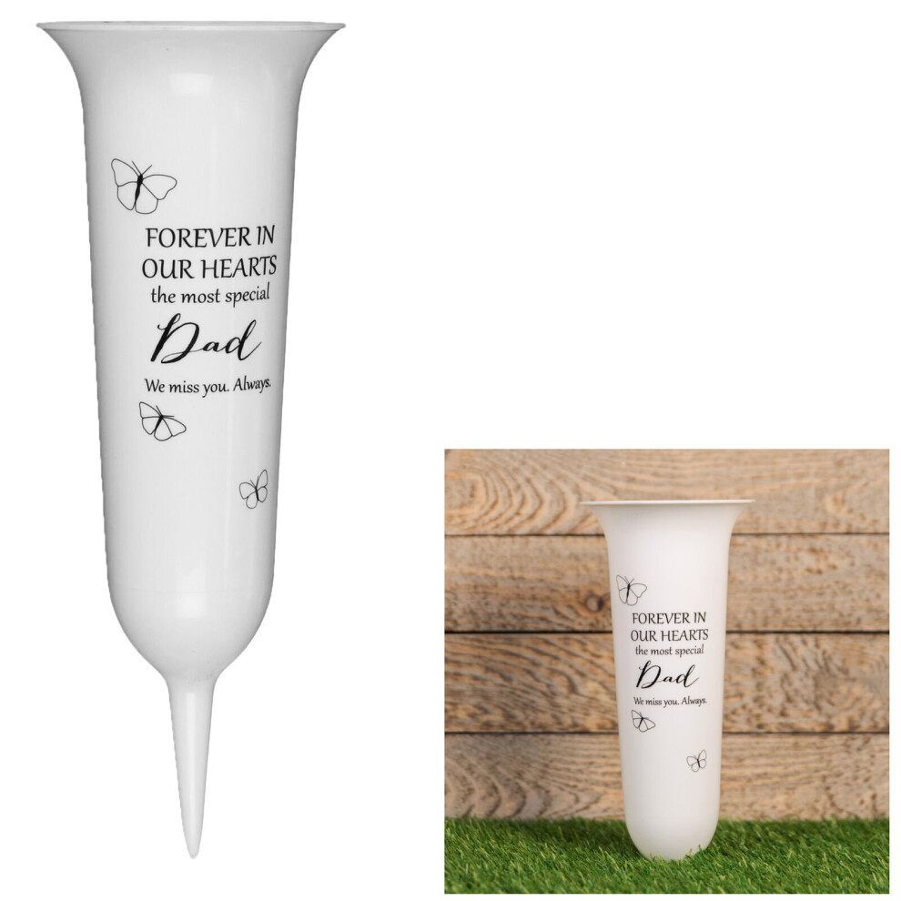 Thoughts of You Graveside Memorial Spiked Flower Vase - Dad