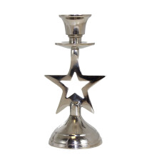 Star Candle Holder - Silver Nickel Plated Christmas Houseware Gifts