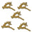 Christmas Tree Room Decorations - 5 Pack 3D Prancing Reindeer Gold 1