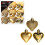 Snow White Shatterproof Christmas Tree Decoration - 9 Pack 40mm Hearts Gold 1