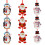 Set of 9 Wooden Christmas Tree Decorations - Fun Characters 1