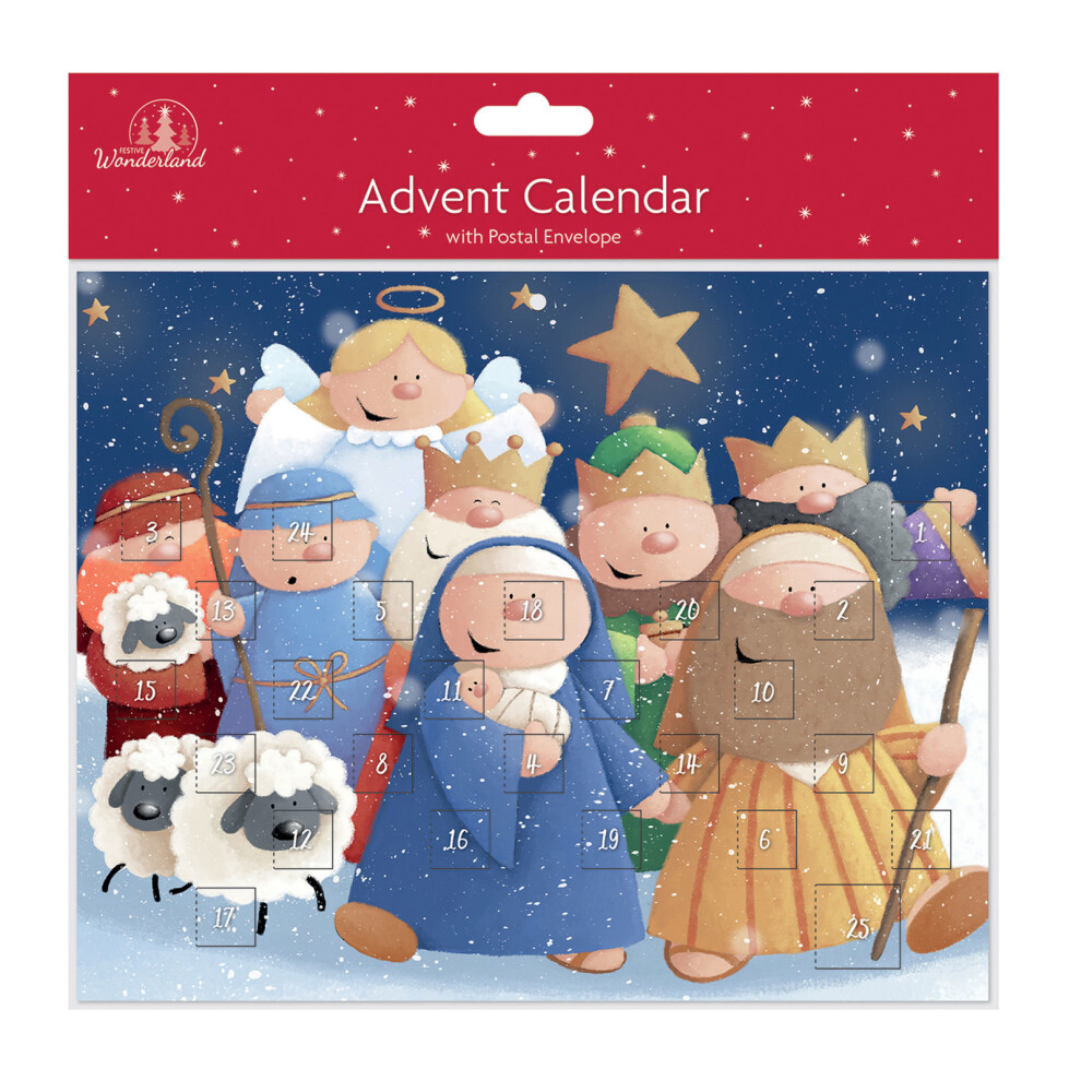 Tallon Paper Christmas Advent Calendar - 24 Windows - 8463 Fun Nativity Design