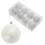 White Snowball Baubles Christmas Tree Hanging Decoration - 8 Pack 40mm 1