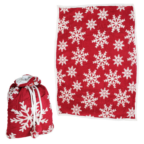 Deluxe Christmas Throw Blanket in a Bag Super Soft 150cm x 120cm