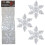 Christmas Decoration 3 Pack Acrylic Clear Hanging Snowflakes 1