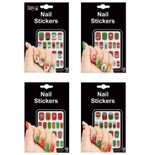 1 Pack Christmas Metallic Nail Tattoo Stickers Fun & Traditional Designs