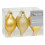 Shatterproof Christmas Tree Decoration - 6 Pack 95mm Cones - Gold 1
