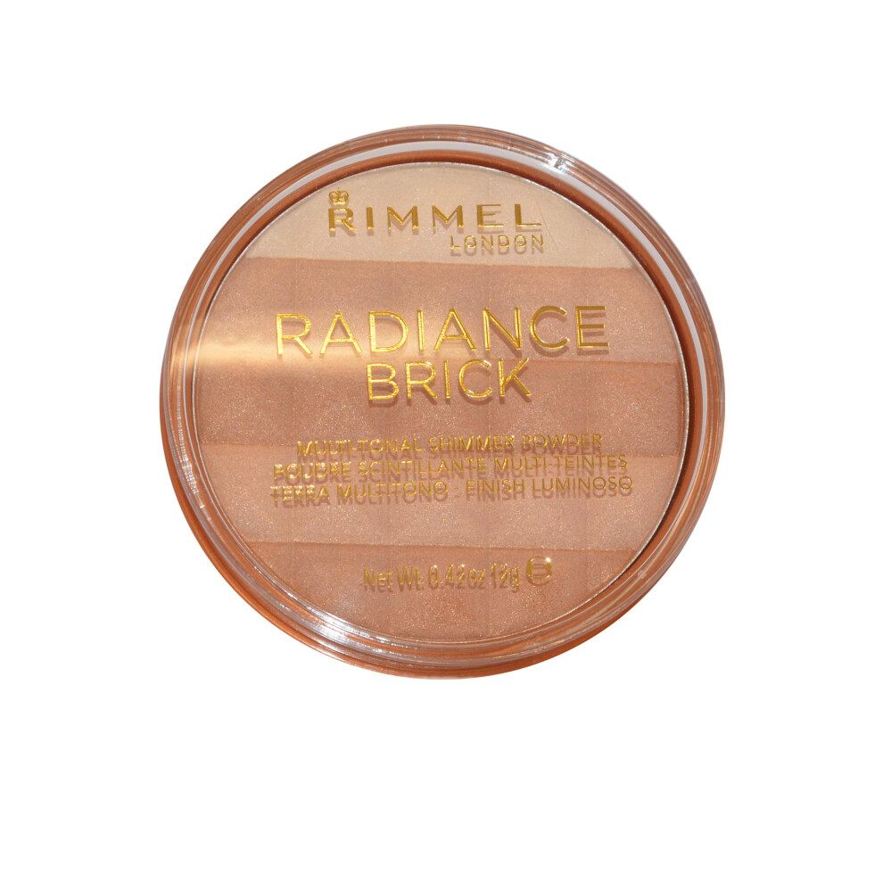 Rimmel London Radiance Brick Multi Tonal Shimmer Powder 12g Medium 002