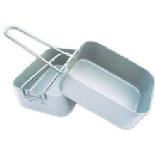 BCB CN246 Stacking Aluminium Mess Tin Set With Folding Handles