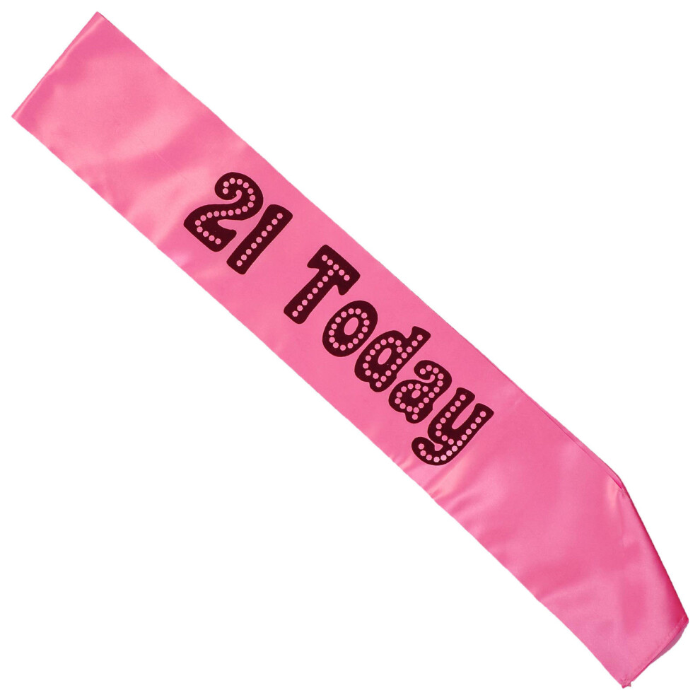 Miss Behave Birthday Party Pink Sash with Black Writing - 21st Birthday