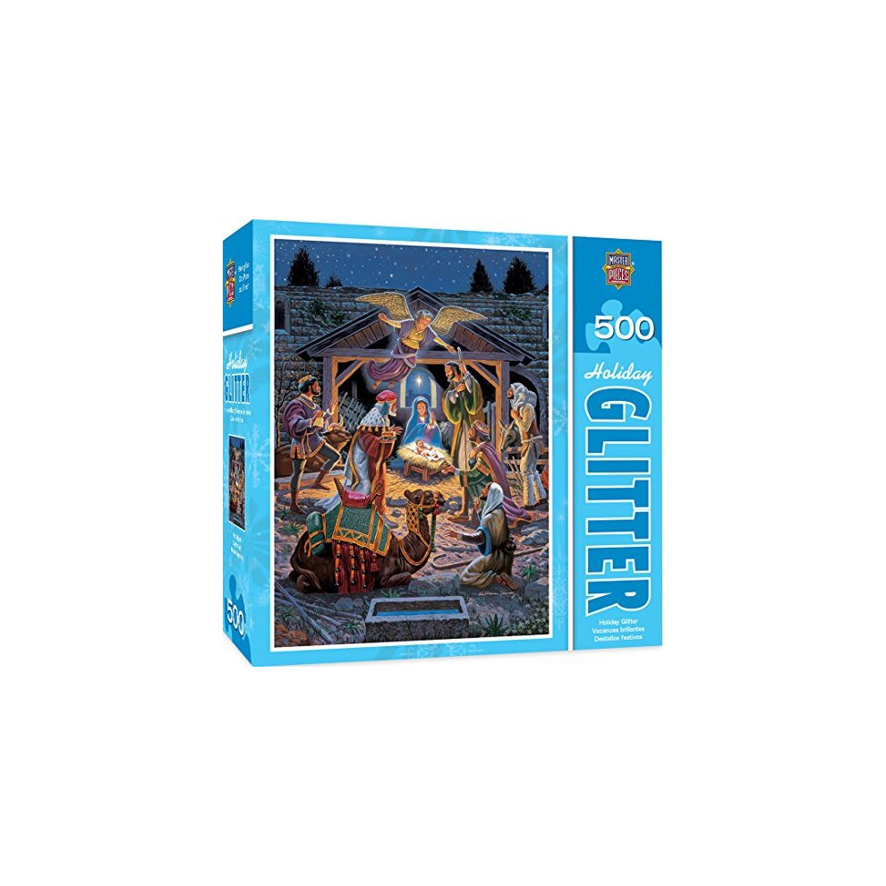 Photos - Jigsaw Puzzle / Mosaic Masterpieces Holiday Glitter 500 Puzzles Collection - Holy Night 500 Piece Jigsaw Puzzle 