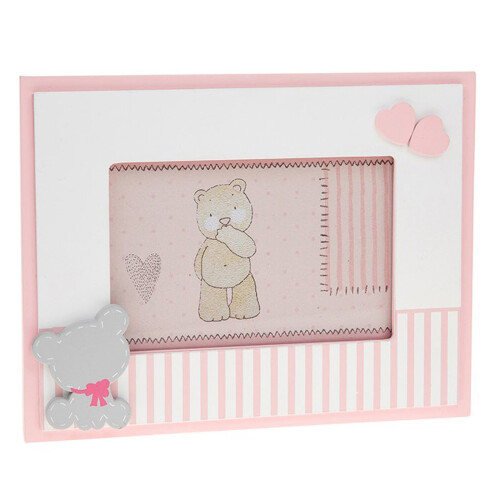 New Baby 'Tiny Ted' Range - Pink 6"x4" Photo Frame