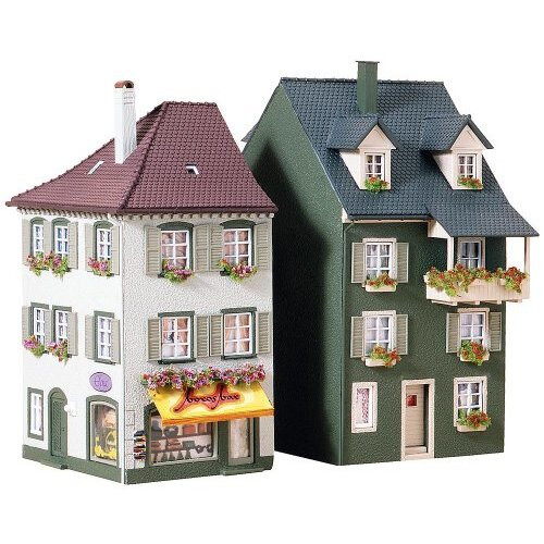 Faller 130414 2 Flats with lower shops HO Scale Building Kit