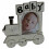 Juliana Silver-plated Cream Epoxy Train Shape Baby Photo Frame 1