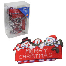 Christmas Decoration 10 LED Snowman Merry Christmas Battery Lights
