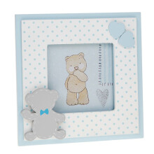 New Baby 'Tiny Ted' Range - Blue Square 3.5"x3.5" Photo Frame