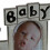 Juliana Silver-plated Cream Epoxy Train Shape Baby Photo Frame 2
