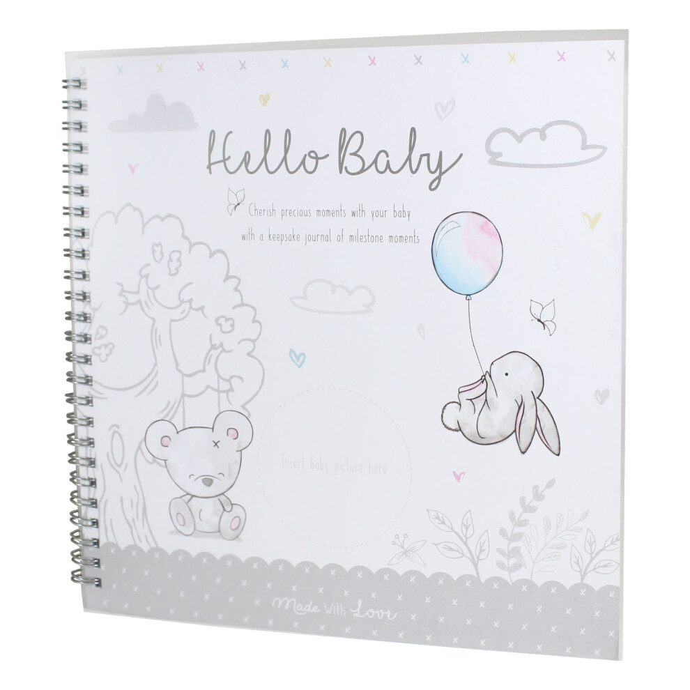 New Baby Keepsake Journal & Milestone Record Book Hugs & Kisses