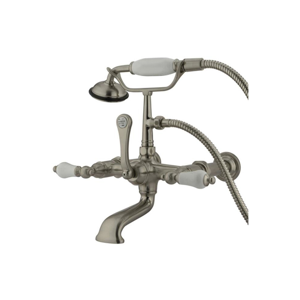 Kingston Brass Cc543t8 Clawfoot Tub Filler With Hand Shower - Brushed Nickel Finish 663370034510