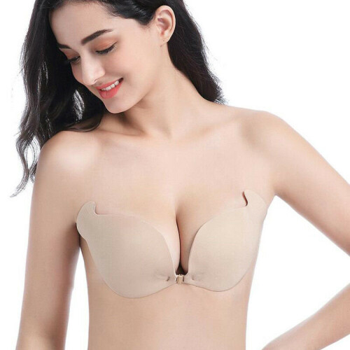 Fishtail Invisible Strapless Push up Backless Bra Nude Breast
