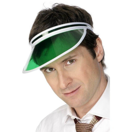 Smiffy's Green Poker Visor.  One Size