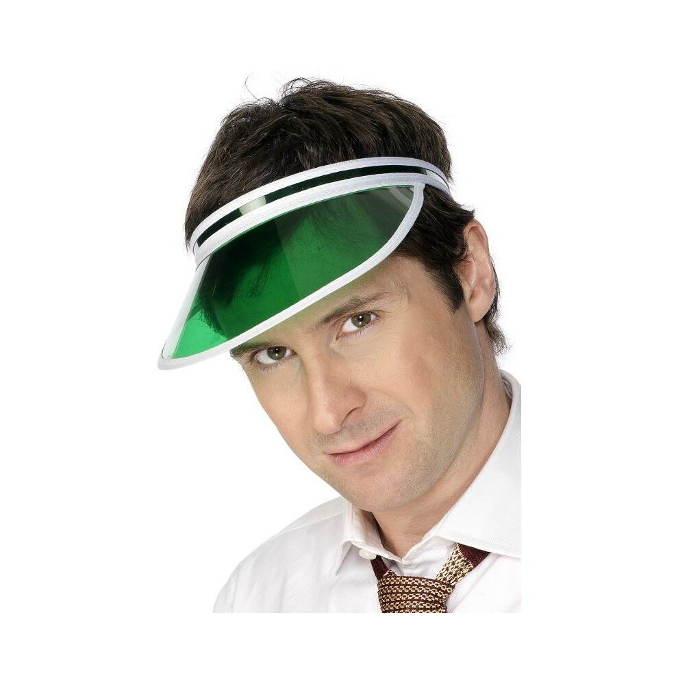 Green Poker Visor.  One Size