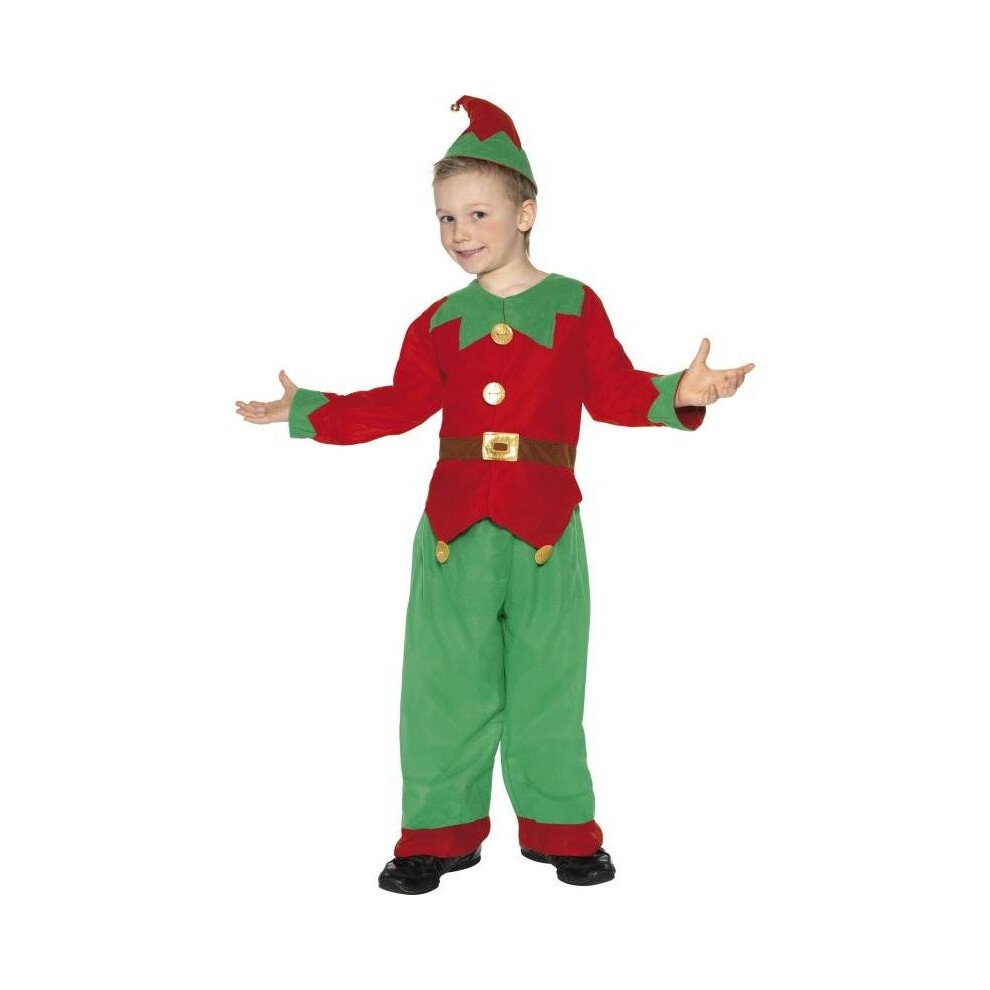Smiffy's Elf Costume, Child. Large Age 9-12 Red